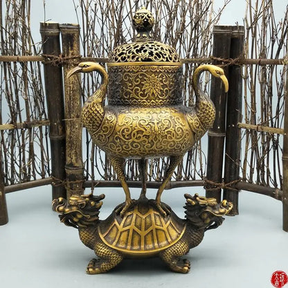 DecorBites™ Dragon Tortoise Crane Incense Burner Collection for Home Decoration