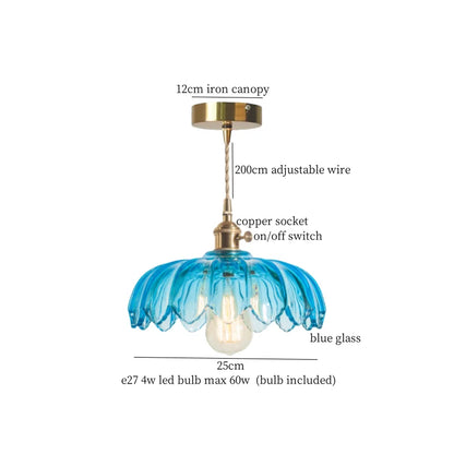DecorBites™ Green Glass LED Pendant Light Fixture - Modern Nordic Hanging Lamp