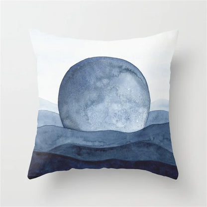 DecorBites™ Geometric Heart Round Cushion Cover for Home Decor