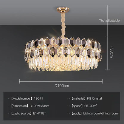 DecorBites™ Crystal Chandelier: Postmodern Living Room Dining Bedroom Lamp, Luxury & Creative