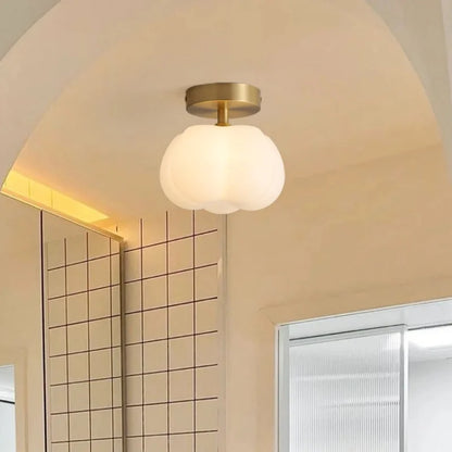 DecorBites™ Cotton Shape LED Ceiling Lamp - Cream. Nordic Style, Hallway Balcony Porch Light.