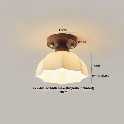 DecorBites™ LED Wood Canopy Ceiling Lamp Modern Living Room Light Fixtures