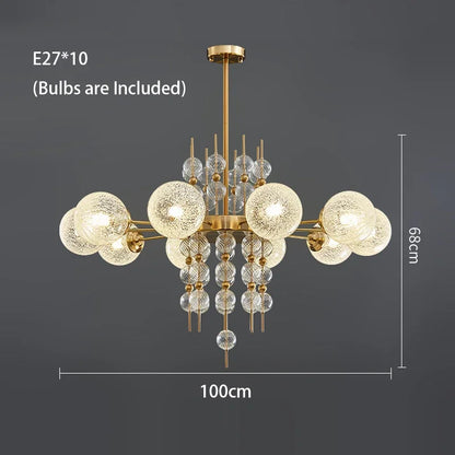 DecorBites™ Glass Ball LED Pendant Chandelier - Modern Kitchen Island Luminaria