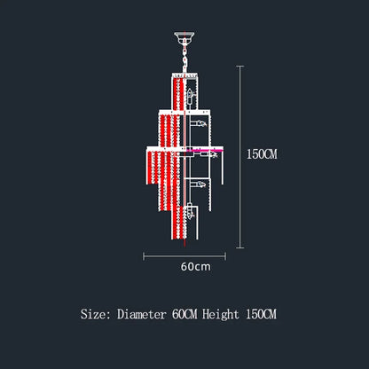 DecorBites™ Large Golden Crystal Chandelier for Modern Luxury High Ceilings