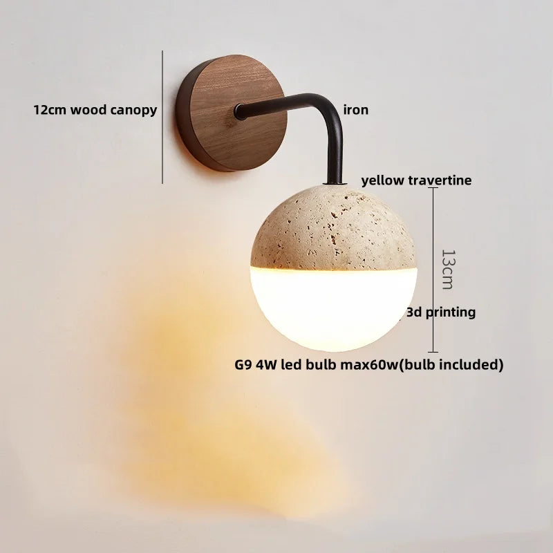 White Glass Wall Lamp Japanese Style Foyer