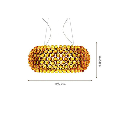 DecorBites™ Acrylic RS7 Bulb Pendant Lights Caboche Dia35/50/65CM Clear Gold Lamp