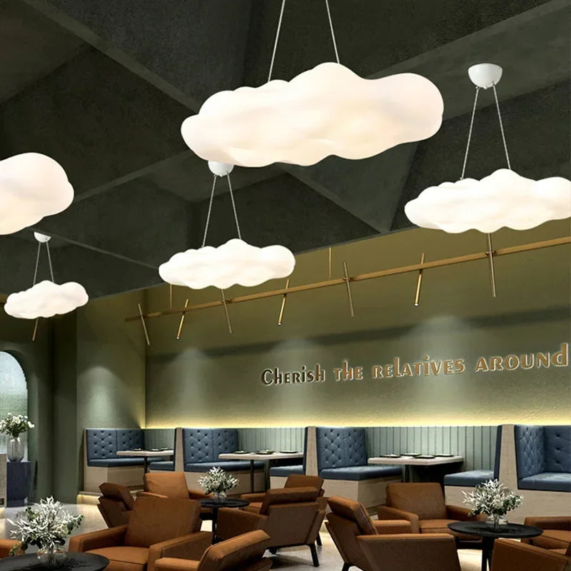DecorBites™ Cloud LED Ceiling Chandelier - Nordic Minimalist White Design