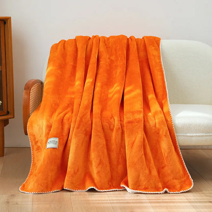 DecorBites™ Double-Layer Warm Blanket: Flannel & Lamb Wool Sofa Blanket