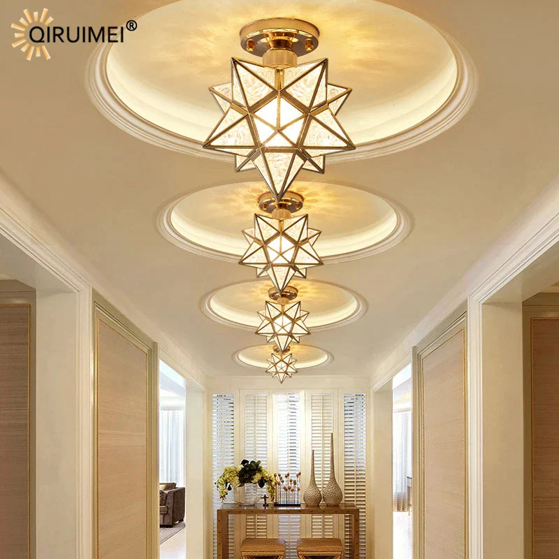 DecorBites™ Crystal Glass Nordic LED Chandelier for Modern Indoor Lighting
