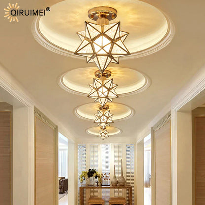 DecorBites™ Crystal Glass Nordic LED Chandelier for Modern Indoor Lighting