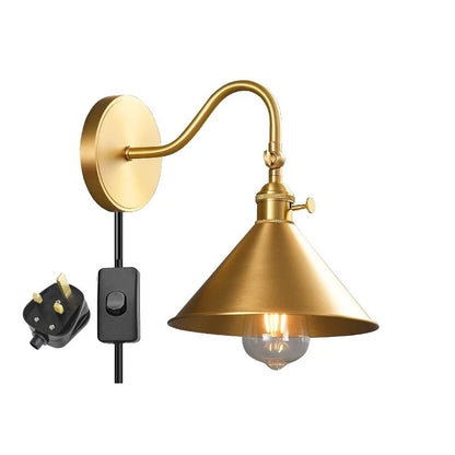 DecorBites™ Adjustable Copper Wall Sconce Edison Lamp LED - Modern Bedroom Bathroom Light