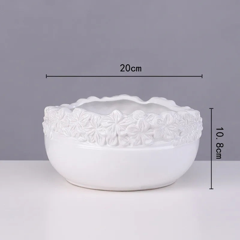 Gold Edge Ceramic Planter