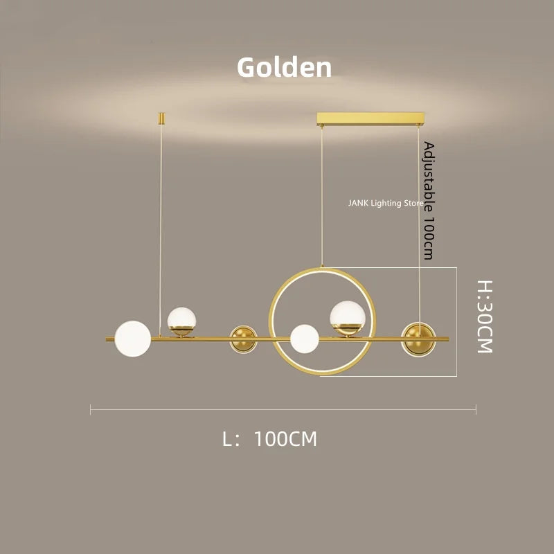 DecorBites™ LED Long Strip Pendant Light: Nordic Minimalist Design for Living Room, Restaurant, Bar