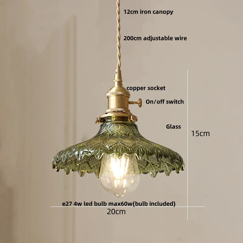 Green Wood Pendant Light Walnut Accent E27