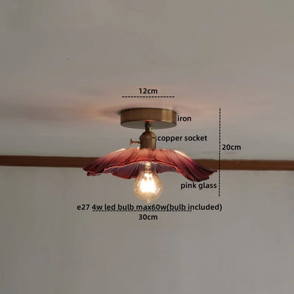 DecorBites™ Glass Copper Nordic Ceiling Lamp for Living Room & Balcony.