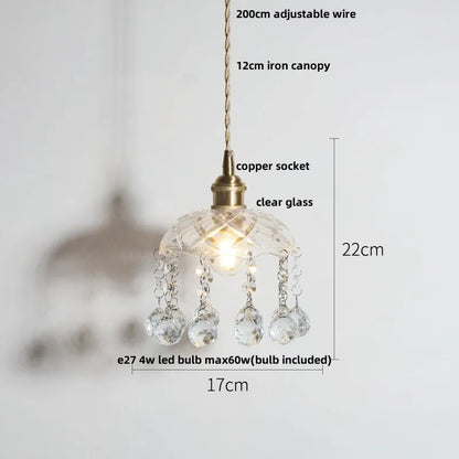 DecorBites™ Green Glass LED Pendant Lights, Adjustable Nordic Modern Hang Lamp for Bedroom, Kitchen, Hotel