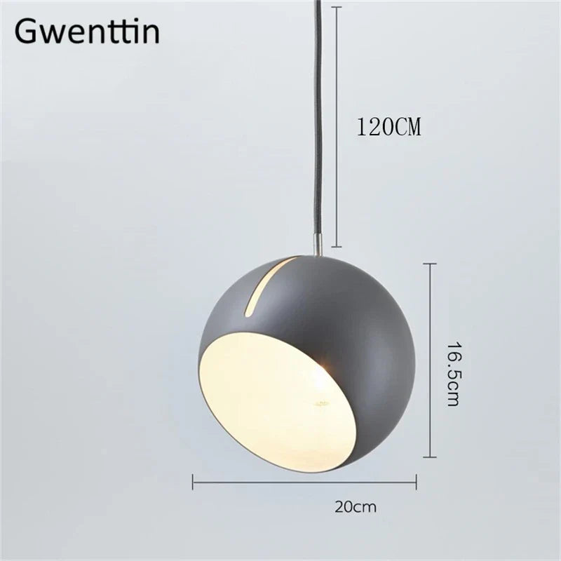 Gold Ball Pendant Light Nordic Modern Style