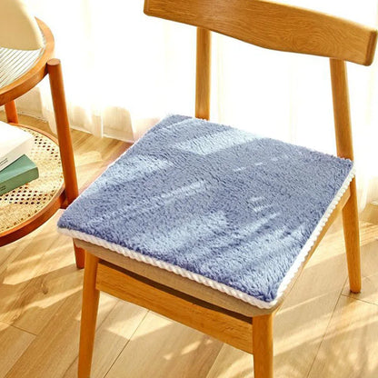 DecorBites™ Cozy Lamb's Wool Chair Cushion for Autumn Winter Comfort