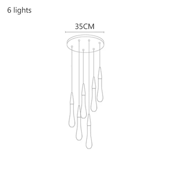 DecorBites™ Crystal Drop Chandelier: Elegant Lighting for Home Decor, Living Room, Dining Room, Lobby
