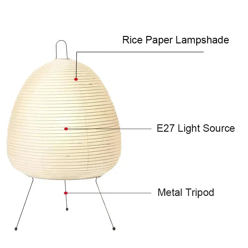 LED Rice Paper Table Lamp