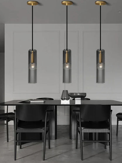 DecorBites™ Crystal Copper Pendant Lights Gold Home Decor Glass Hanging Lamp