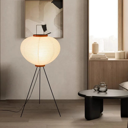 DecorBites™ Japanese Rice Paper LED Floor Lamp Retro Standing Light