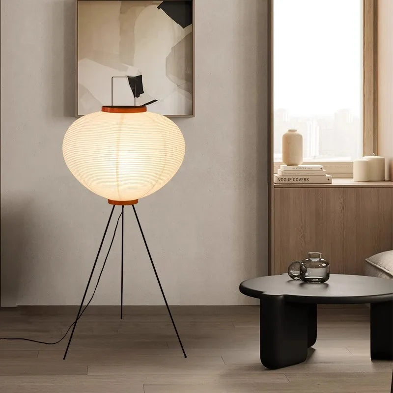 Rice Paper Floor Lamp Japanese Retro Design