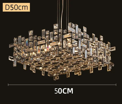DecorBites™ Elegant Crystal Chandelier for Living Room, Bedroom & Dining Area