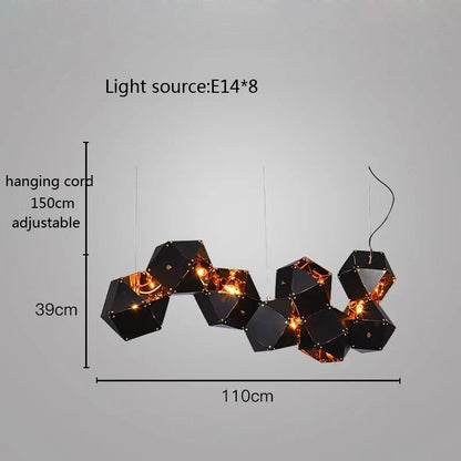 DecorBites™ Cube LED Pendant Light: Art Deco Hanging Lamp for All-Match Style