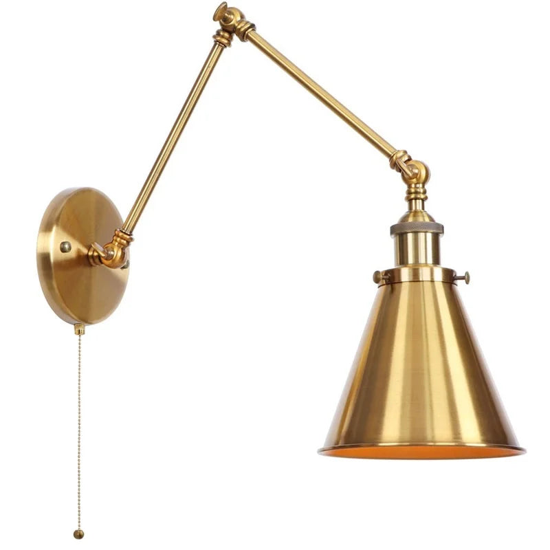 Brass Long Arm Lamp