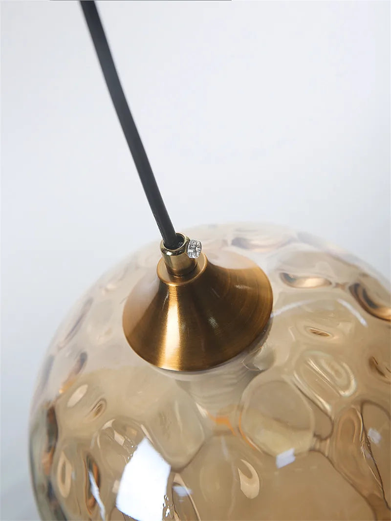 DecorBites™ Glass Ball Pendant LED Chandelier for Bedroom Dining Room Kitchen