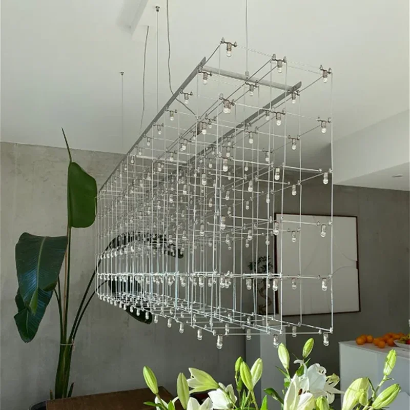 DecorBites™ Cosmos Chandelier: Nordic Silver Firefly Light for Luxe Living & Dining Rooms