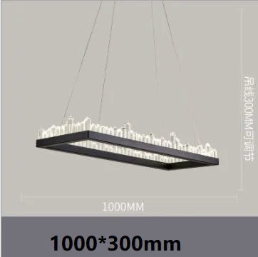 DecorBites™ Crystal LED Pendant Lights: Modern Gold Black Industrial Lamp for Stylish Illumination