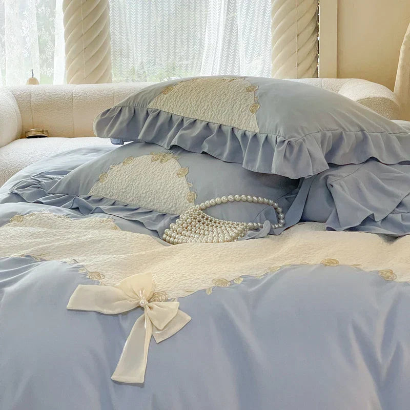 Multicolor Lace Bedding Set