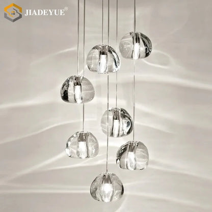 DecorBites™ Crystal Ball Nordic LED Chandelier - Modern Staircase Decorative Lighting