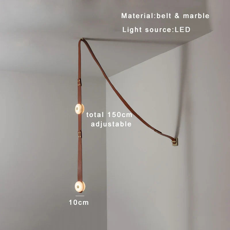 Leather Marble Ceiling Light
