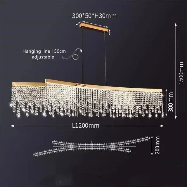 DecorBites™ Crystal Circle LED Chandelier for Luxury Living Room Décor
