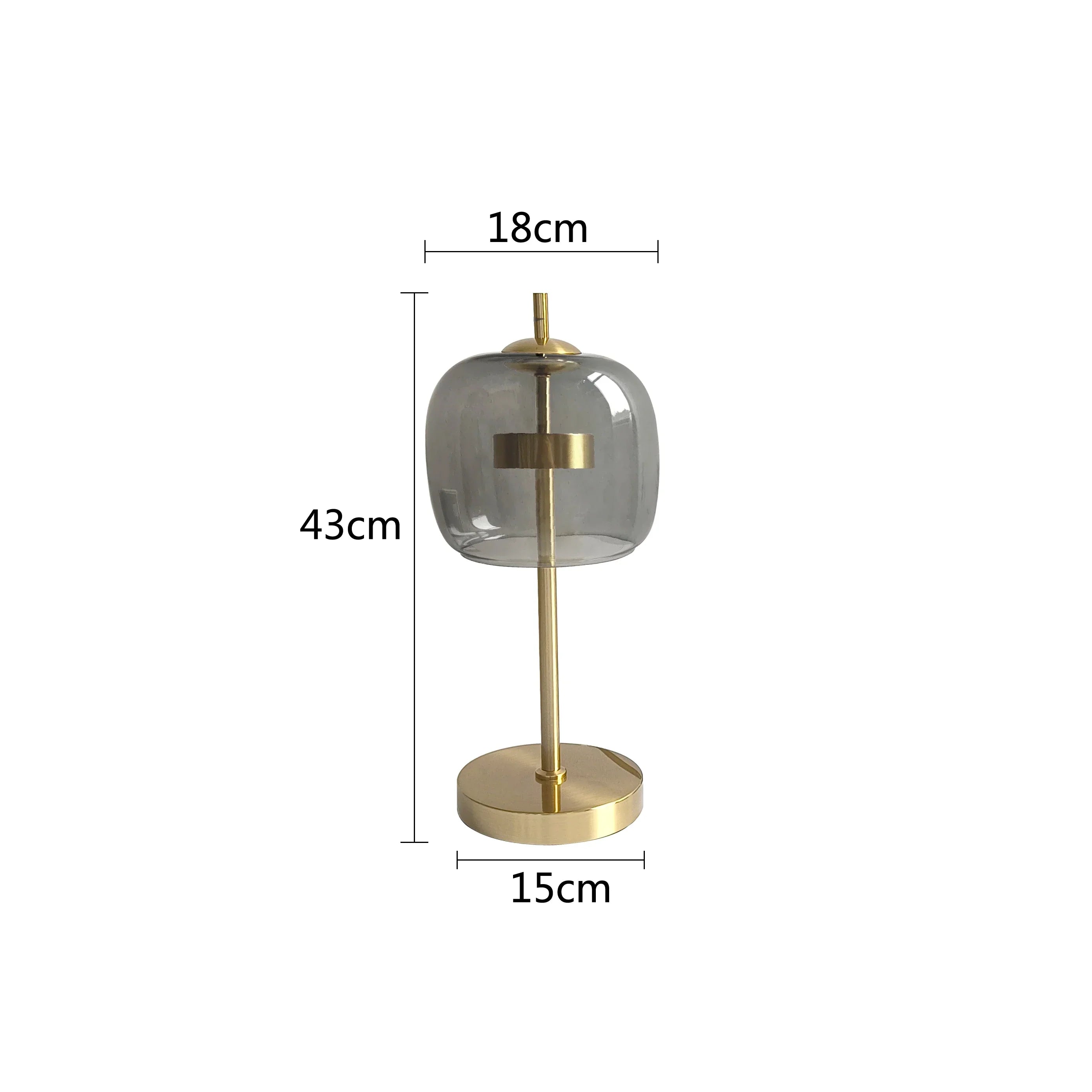 Gold Glass Desk Lamp Dia24cm For Workspace