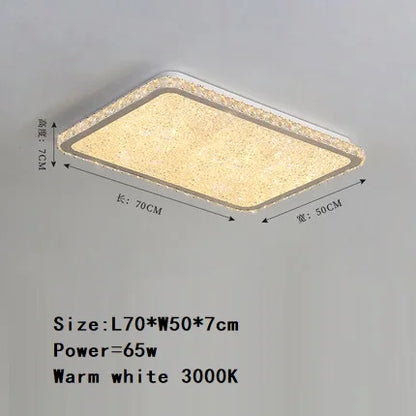 DecorBites™ Crystal Round Ceiling Lamp: Nordic Light Luxury LED Home Lighting for Bedroom and Living Room