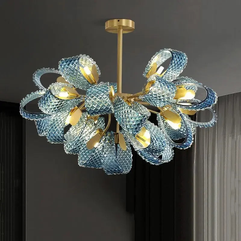 Copper Leaf LED Chandelier