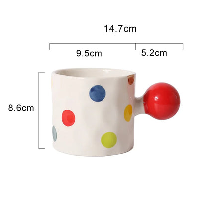 DecorBites™ Heart Design Ceramic Coffee Tea Cup Set