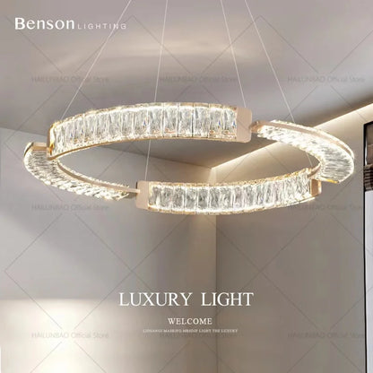 DecorBites™ Light Luxury Crystal Chandelier for Elegant Living & Dining Atmosphere