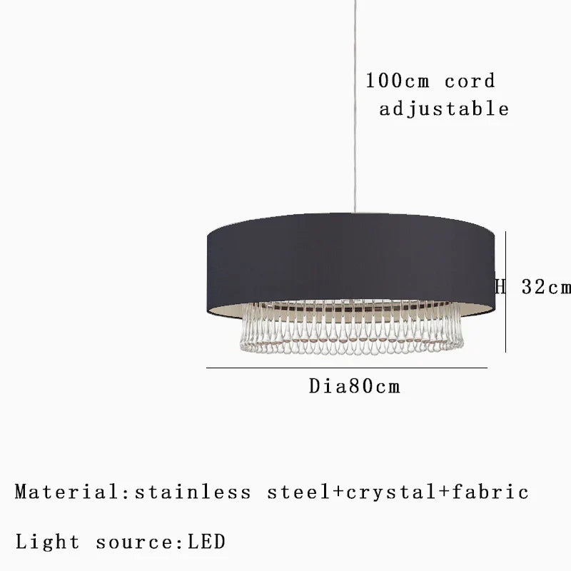 DecorBites™ Crystal Pendant Chandelier with LED Lighting