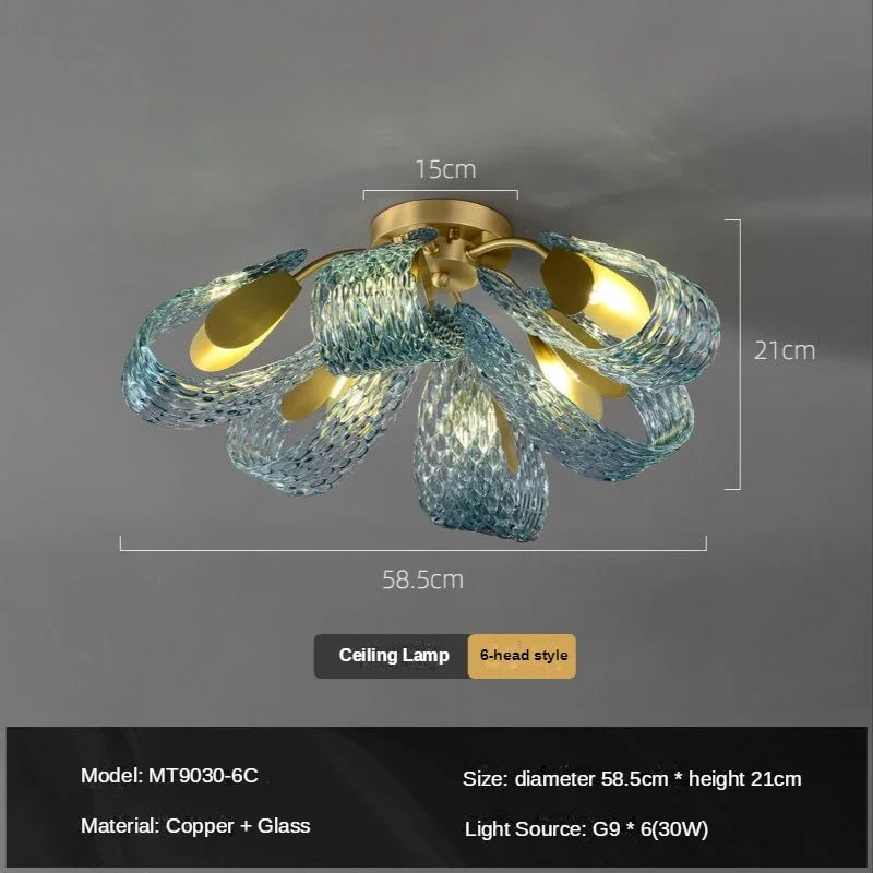 Copper Leaf LED Chandelier