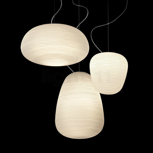 DecorBites™ Glass Whorl Pendant Lights for Kitchen and Living Room Decor