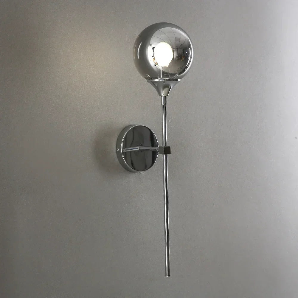 DecorBites™ Glass Ball Wall Lamps: Modern Nordic Golden Chrome Lighting Fixtures for Living Room, Kitchen