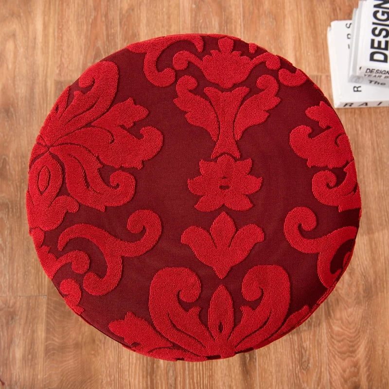 DecorBites™ Jacquard Elastic Bar Chair Cover - Stretch Round Seat Protector