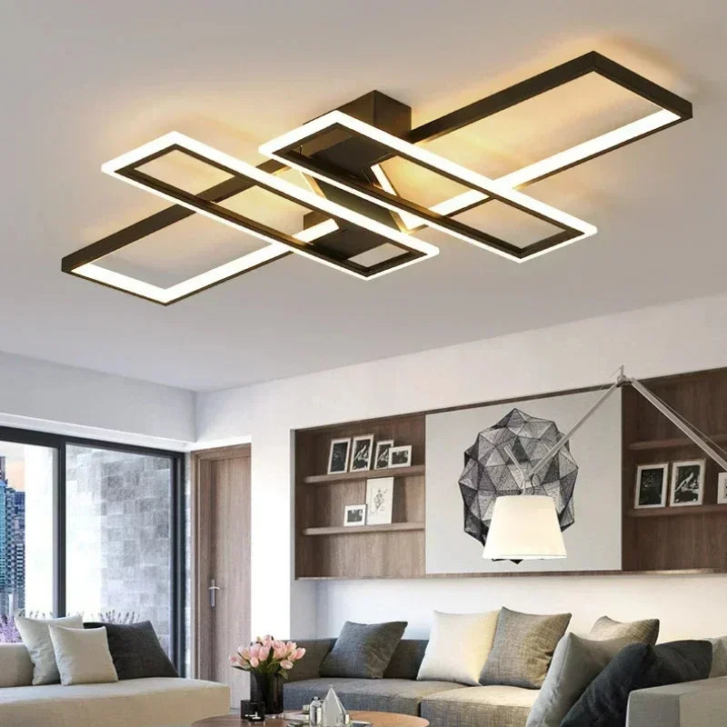 Black Remote LED Chandelier