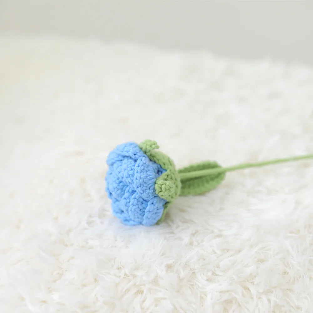Cotton Rose Crochet Bouquet