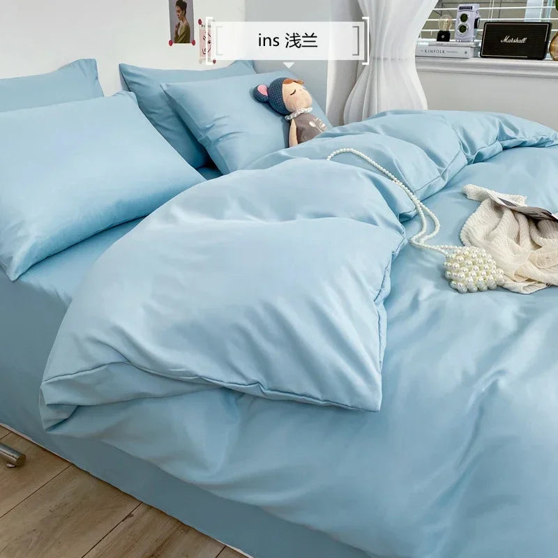 DecorBites™ Comfort King Size Bedding Set: Soft Duvet Cover & Pillowcases, Affordable & Durable